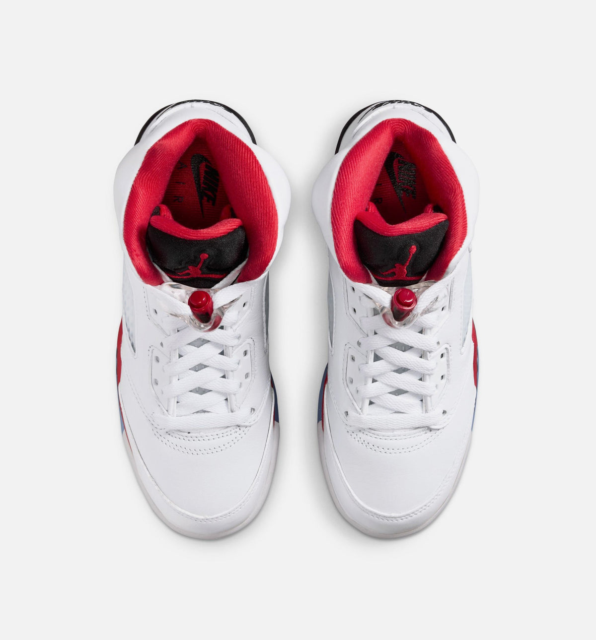 Air Jordan 5 Retro Fire Red Grade School Lifestyle Shoe – White / Fire Red / Black