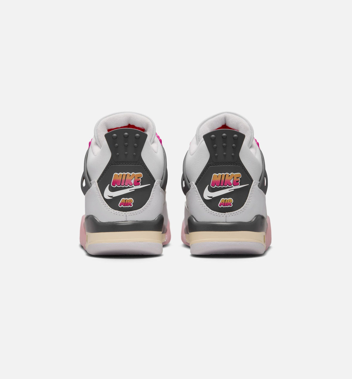 Air Jordan 4 Retro Comic Grade School Lifestyle Shoe – Off White / Fire Pink / Anthracite