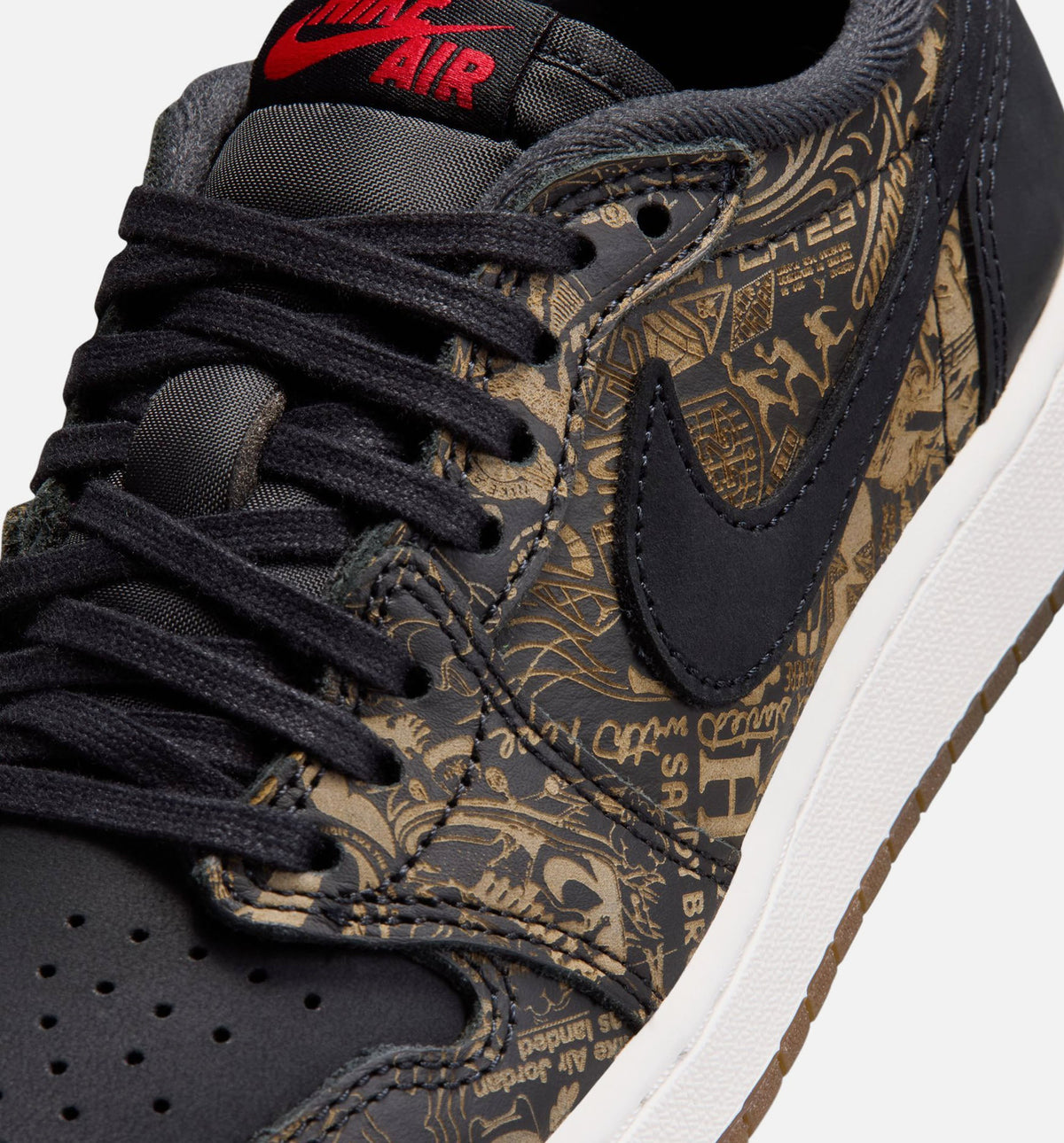 Air Jordan 1 Retro Low OG Laser Black and Varsity Red Grade School Lifestyle Shoe – Black / Varsity Red / Summit White