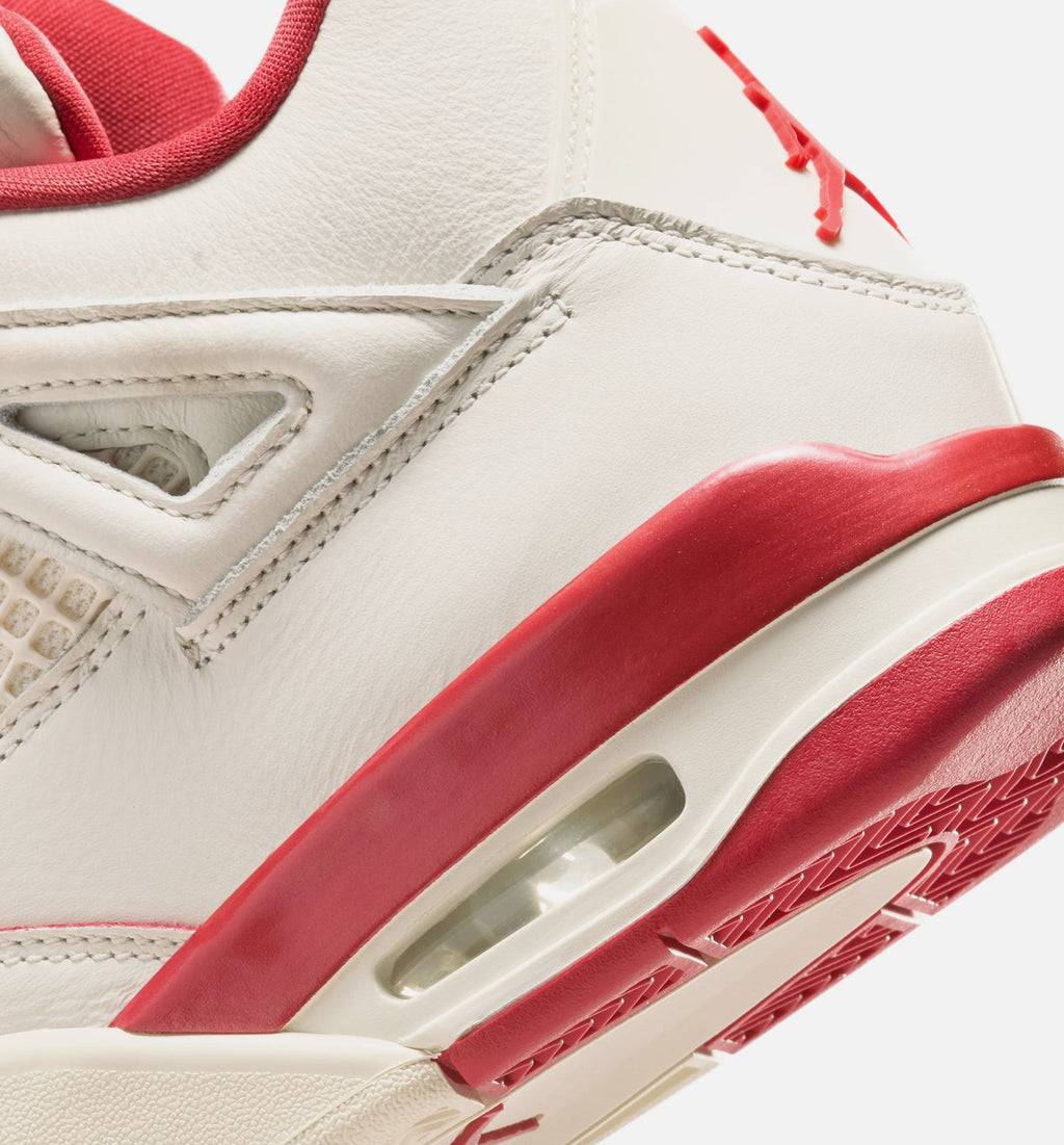 Air Jordan 4 Retro Valentine's Day Women's Lifestyle Shoe – Pale Ivory / Sierra Red / Tough Red