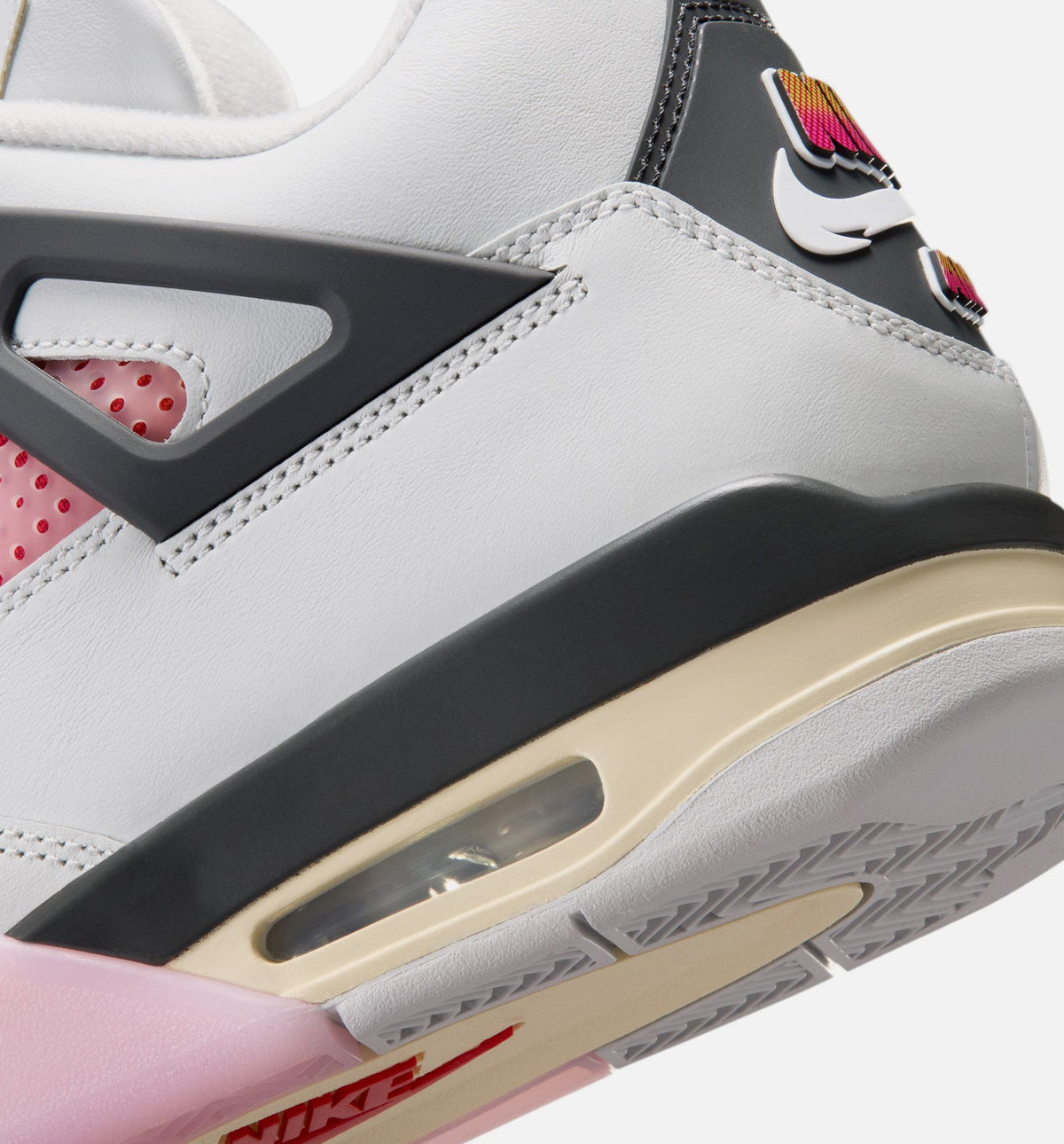 Air Jordan 4 Retro Comic Men's Lifestyle Shoe – Off White / Fire Pink / Anthracite