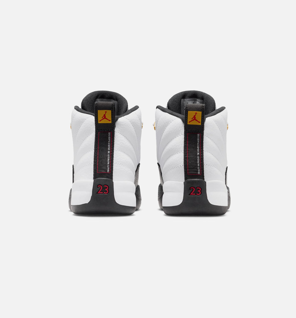 Air Jordan 12 Retro Taxi Preschool Lifestyle Shoe – White / Black / Taxi