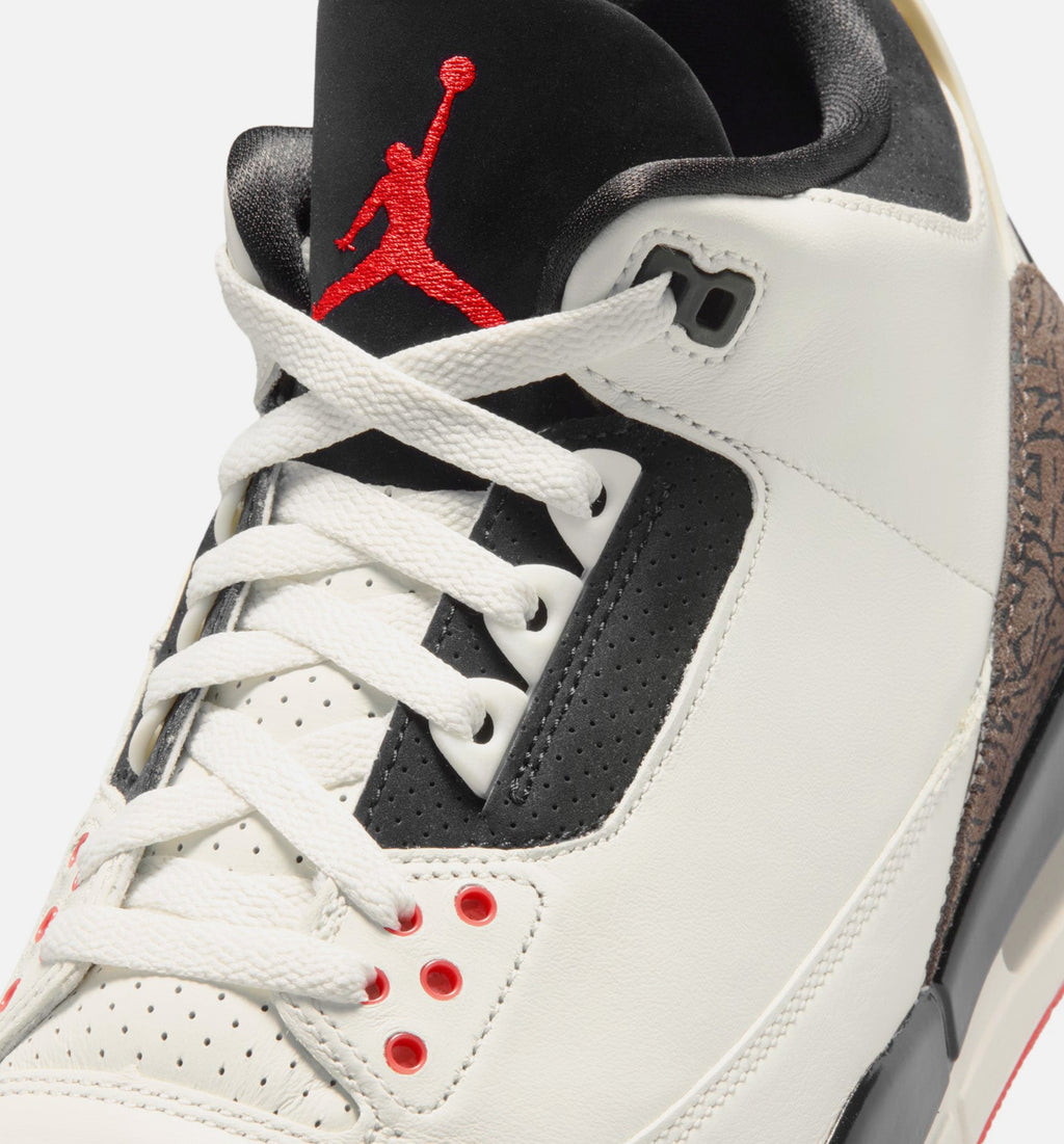 Air Jordan 3 Retro Sail and University Red Men's Lifestyle Shoe – Sail / Black / University Red / Pale Ivory