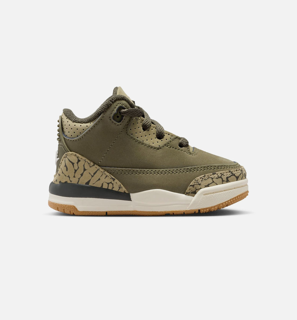 Air Jordan 3 Retro Medium Olive Infant & Toddler Lifestyle Shoe – Medium Olive / Sequoia / Neutral Olive / Sail