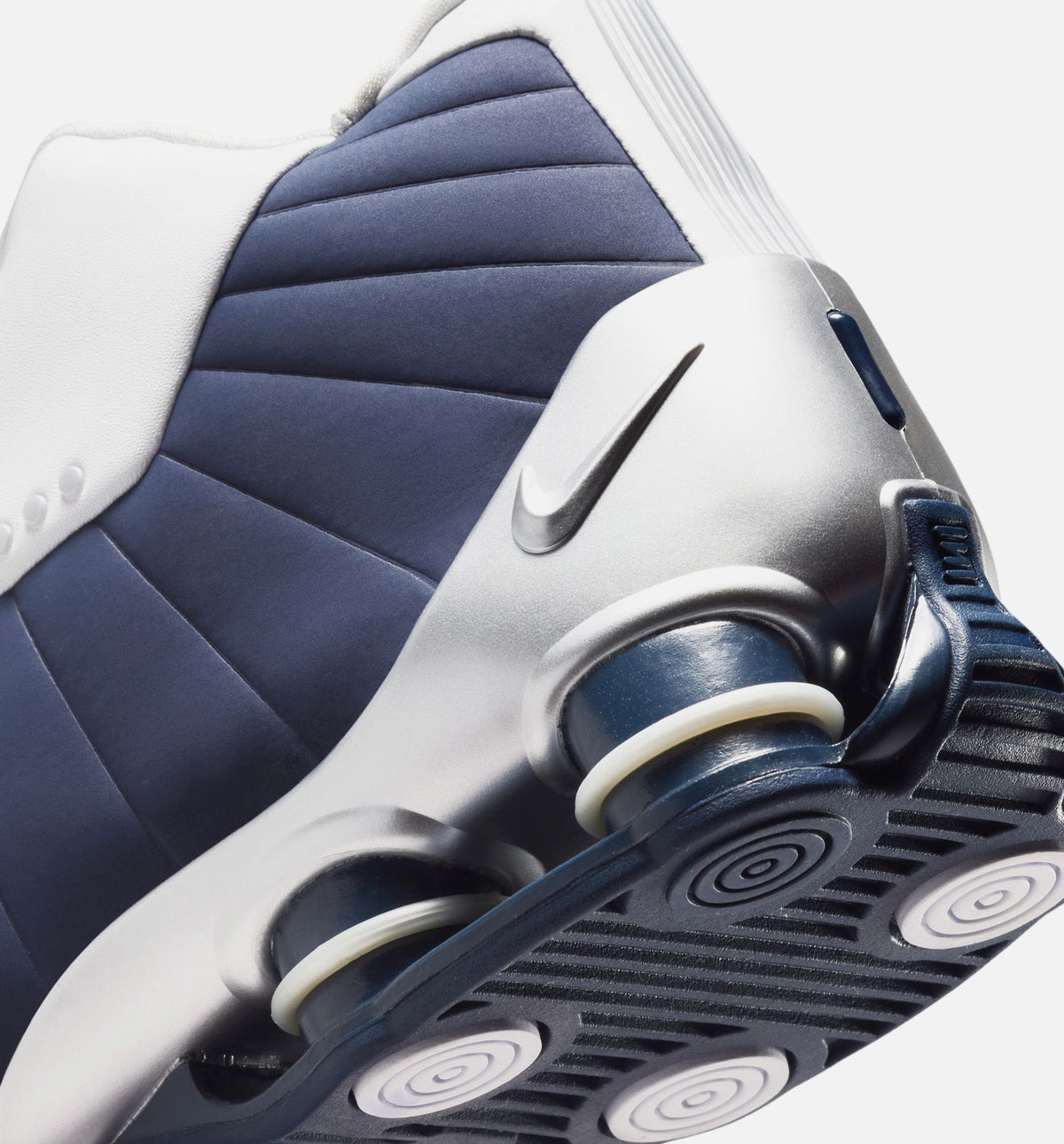 Nike Shox BB4 Olympic Men's Lifestyle Shoe – White / Midnight Navy / Metallic Silver