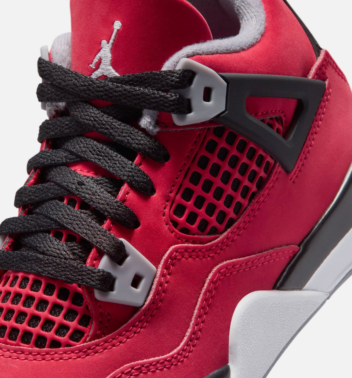 Air Jordan 4 Retro Toro Bravo Preschool Lifestyle Shoe – Fire Red / White / Black / Cement Grey