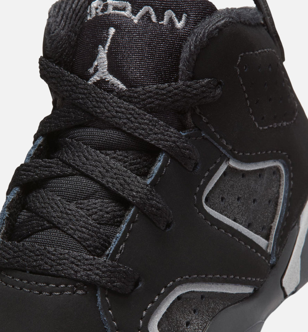 Air Jordan 6 Cap and Gown Infant & Toddler Lifestyle Shoe – Black / Reflective Silver