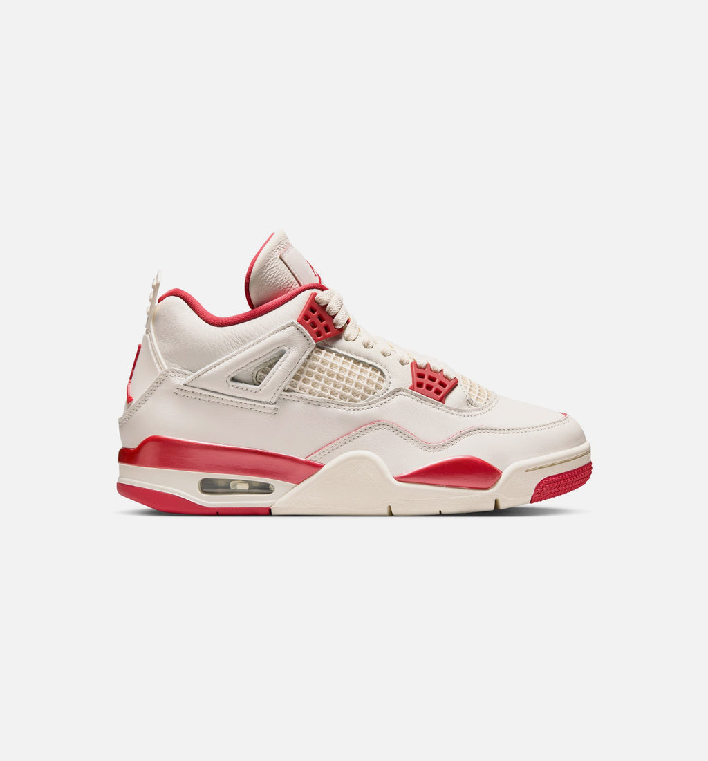 Air Jordan 4 Retro Valentine's Day Women's Lifestyle Shoe – Pale Ivory / Sierra Red / Tough Red