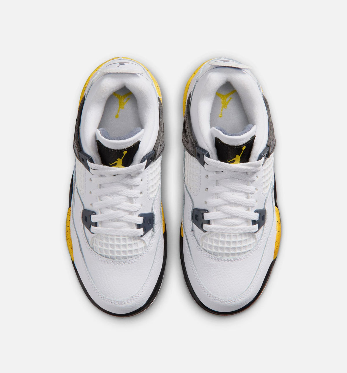 Air Jordan 4 Retro Rare Air Tour Yellow Preschool Lifestyle Shoe – White / Dark Blue Grey / Black / Tour Yellow