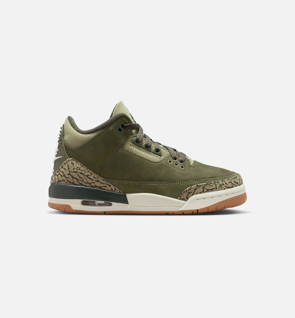 Air Jordan 3 Retro Medium Olive Grade School Lifestyle Shoe – Medium Olive / Sequoia / Neutral Olive / Sail