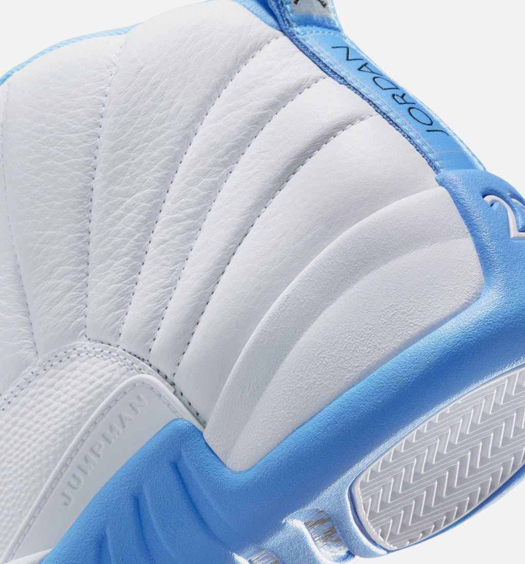 Air Jordan 12 Retro White and University Blue Men's Lifestyle Shoe – White / University Blue / Metallic Silver