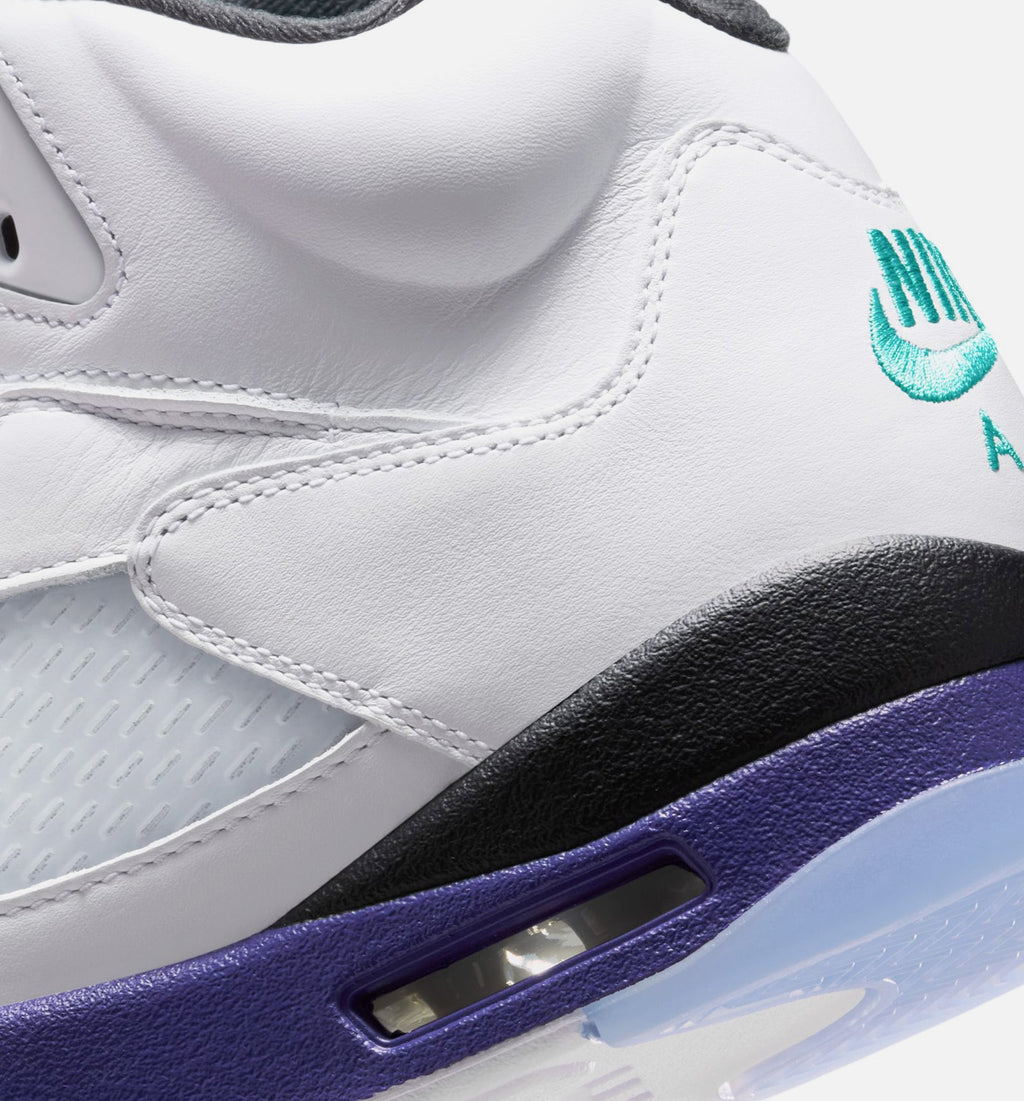 Air Jordan 5 Retro Grape Men's Lifestyle Shoe – White / New Emerald / Grape Ice / Black