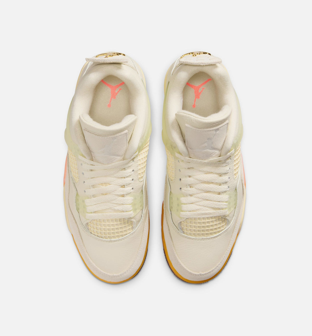 Air Jordan 4 Retro Birds of Paradise Women's Lifestyle Shoe – Coconut Milk / Metallic Gold / Muslin / Bright Mango / Sundial / Black