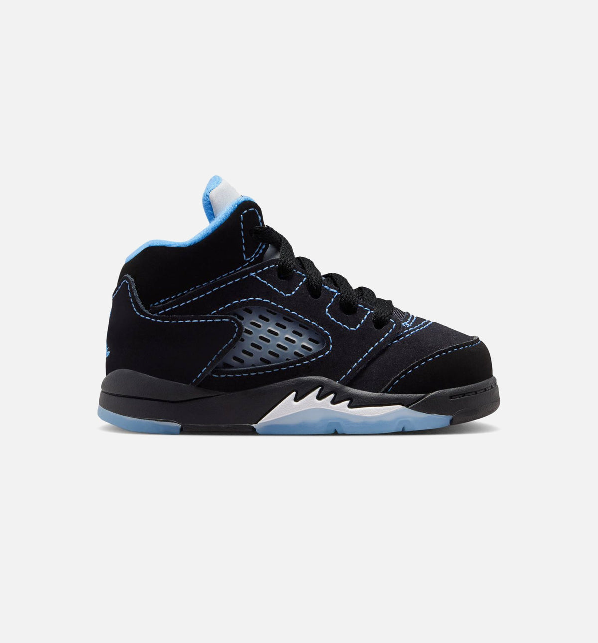 Air Jordan 5 Retro Black Carolina Infant & Toddler Lifestyle Shoe – Black / University Blue / White