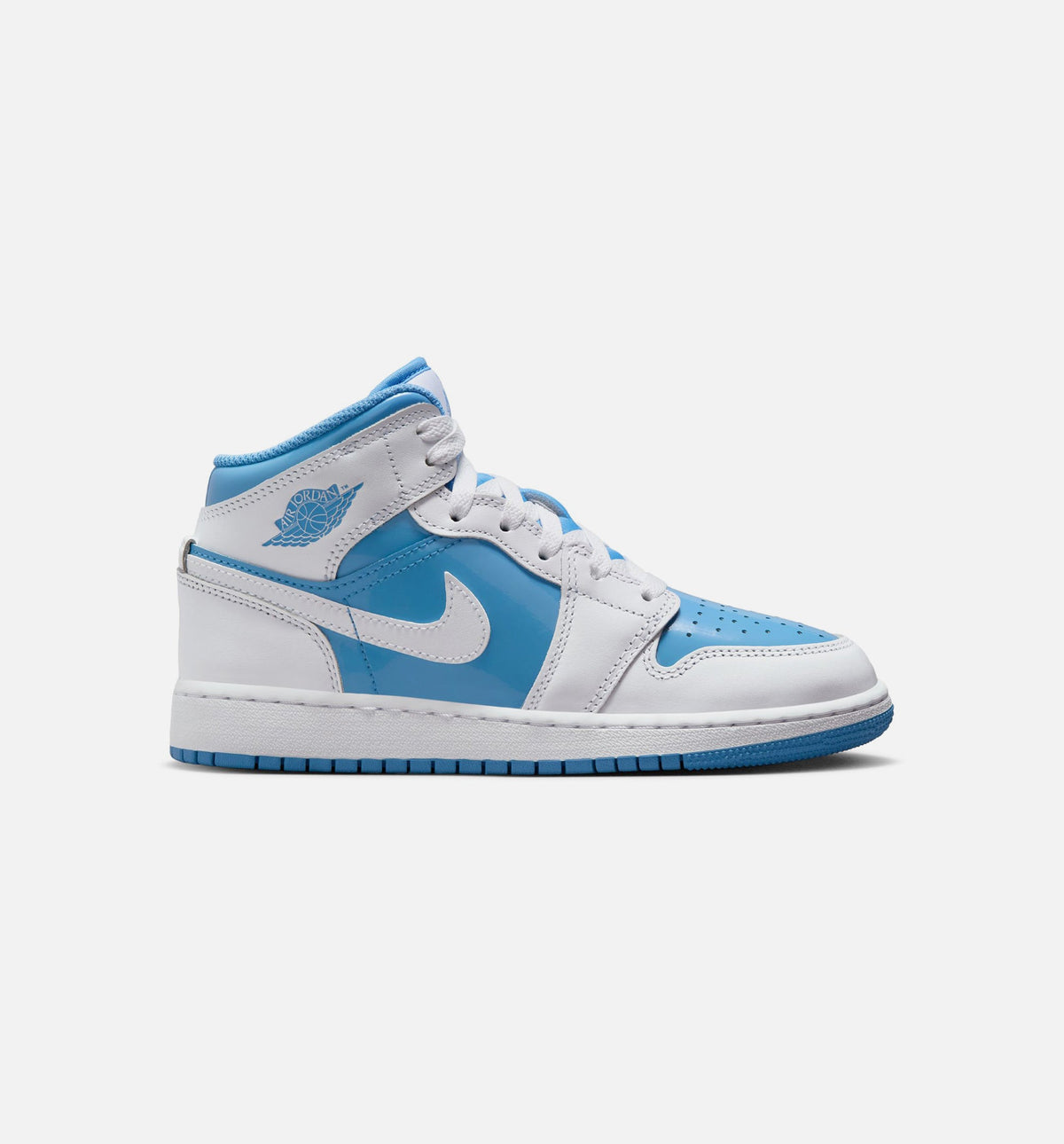 Air Jordan 1 Mid Legend Blue Grade School Lifestyle Shoe – White / Legend Blue