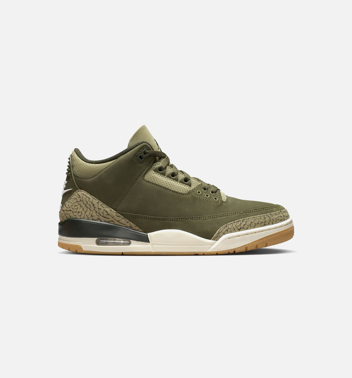 Air Jordan 3 Retro Medium Olive Men's Lifestyle Shoe – Medium Olive / Sequoia / Neutral Olive / Sail / Total Crimson