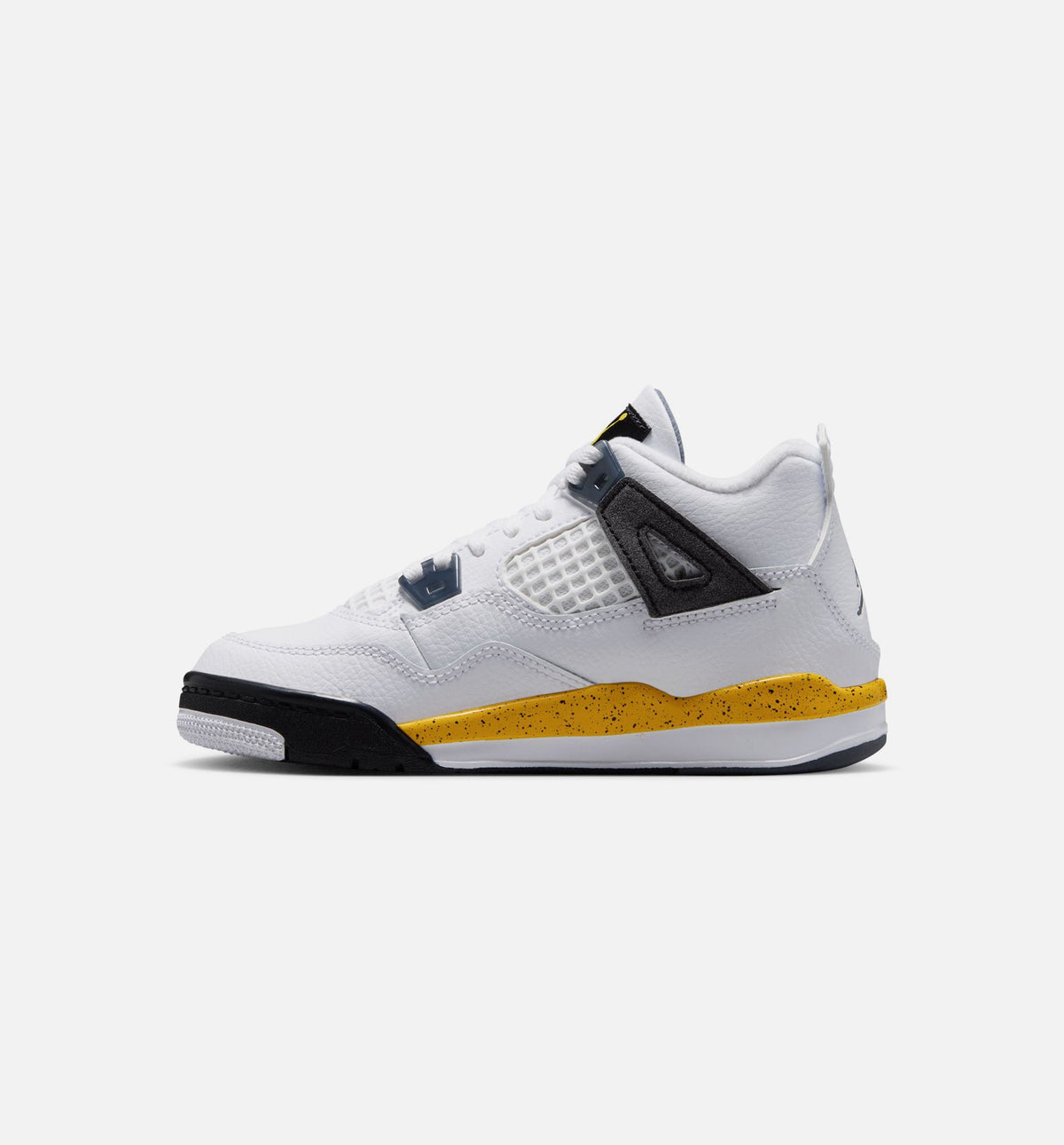 Air Jordan 4 Retro Rare Air Tour Yellow Preschool Lifestyle Shoe – White / Dark Blue Grey / Black / Tour Yellow