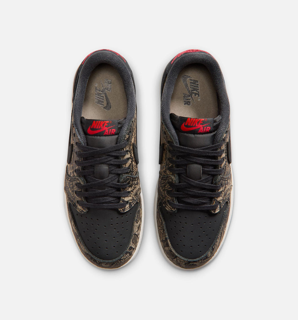 Air Jordan 1 Retro Low OG Laser Black and Varsity Red Grade School Lifestyle Shoe – Black / Varsity Red / Summit White