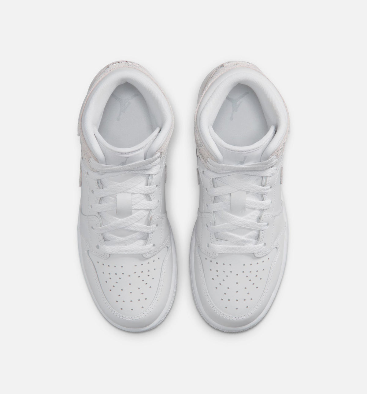 Air Jordan 1 Mid SE Grade School Lifestyle Shoe – White / Field Silver