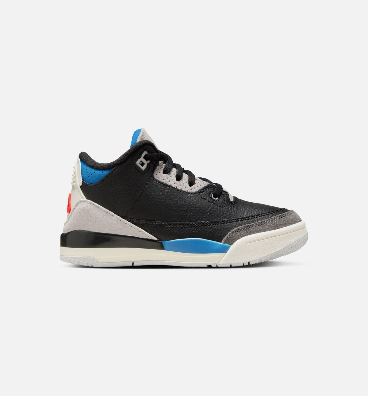 Air Jordan 3 Retro OG Rare Air Preschool Lifestyle Shoe – Black / Chile Red / Neutral Grey
