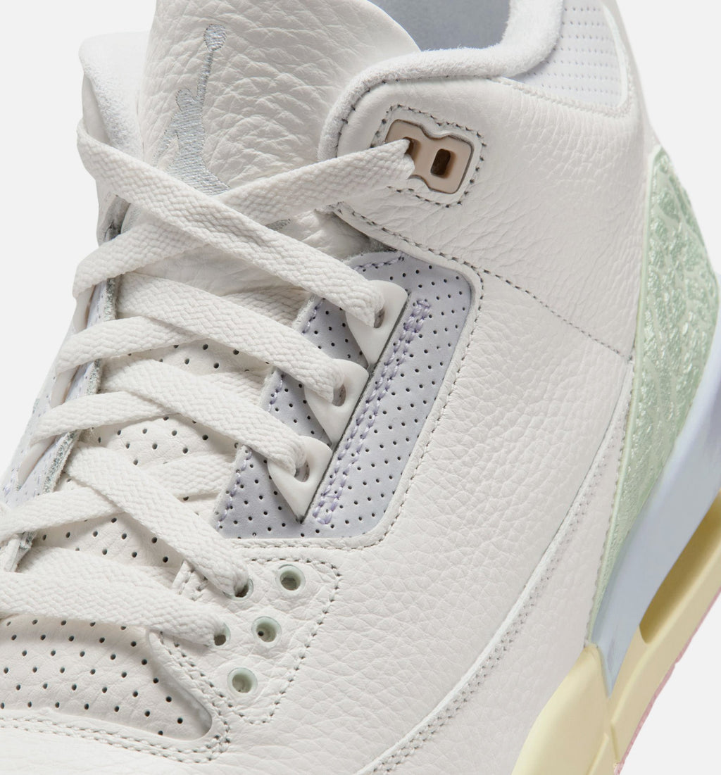Air Jordan 3 Retro Sail and Jade Aura Men's Lifestyle Shoe – Sail / Jade Aura / Aura / Iced Carmine