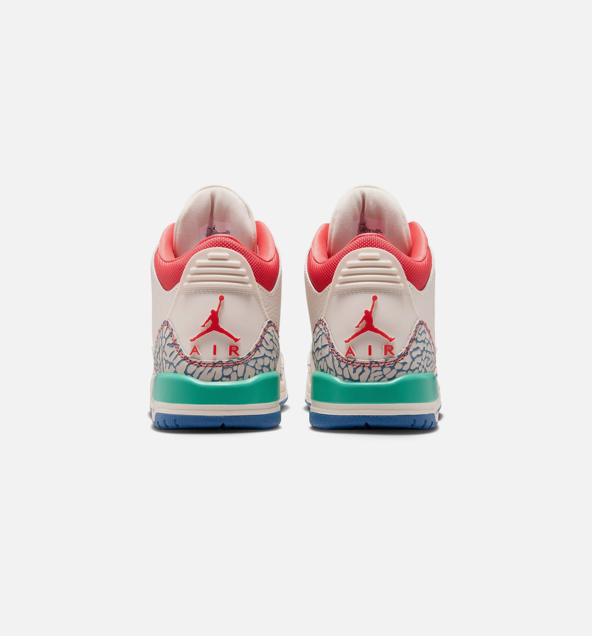 Air Jordan 3 Retro Play Your Way Grade School Lifestyle Shoe – Chalk / Track Red / True Blue / Kinetic Green
