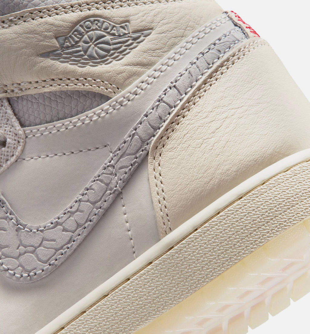Air Jordan 1 Retro High OG Sail Grade School Lifestyle Shoe – Sail / University Red / Pale Ivory / Coconut Milk / Phantom
