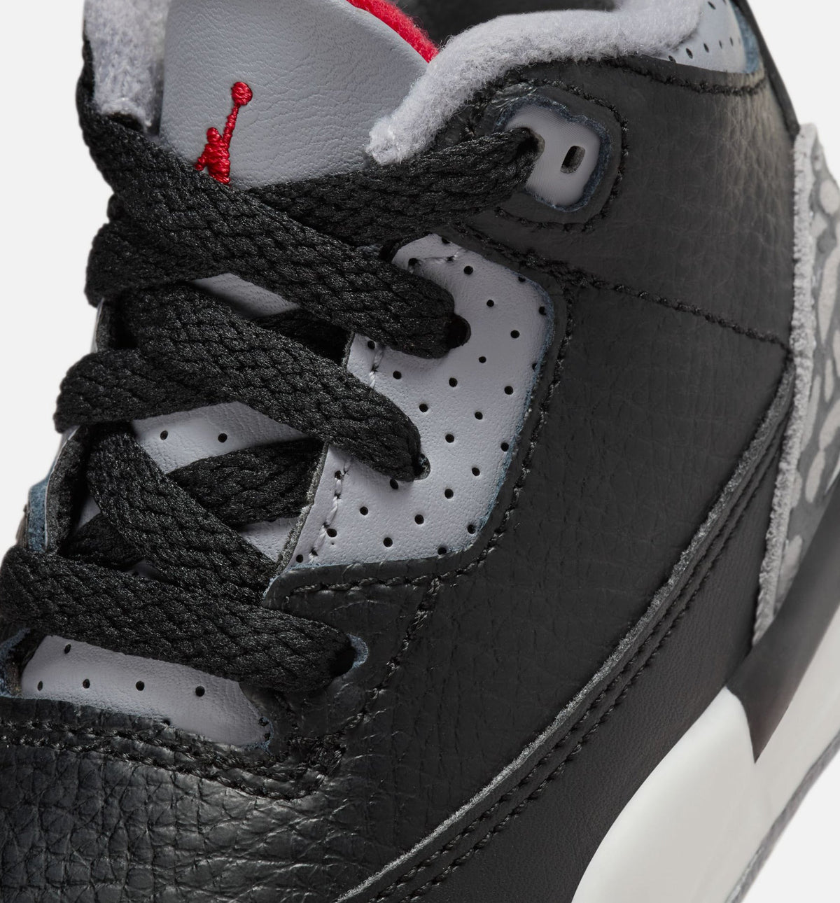 Air Jordan 3 Retro Black Cement Infant & Toddler Lifestyle Shoe – Black / Fire Red / Cement Grey / Summit White