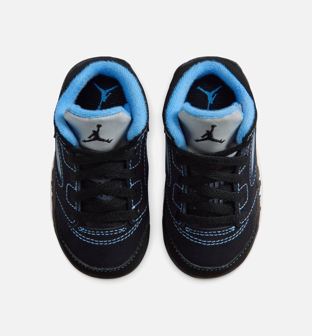 Air Jordan 5 Retro Black Carolina Infant & Toddler Lifestyle Shoe – Black / University Blue / White