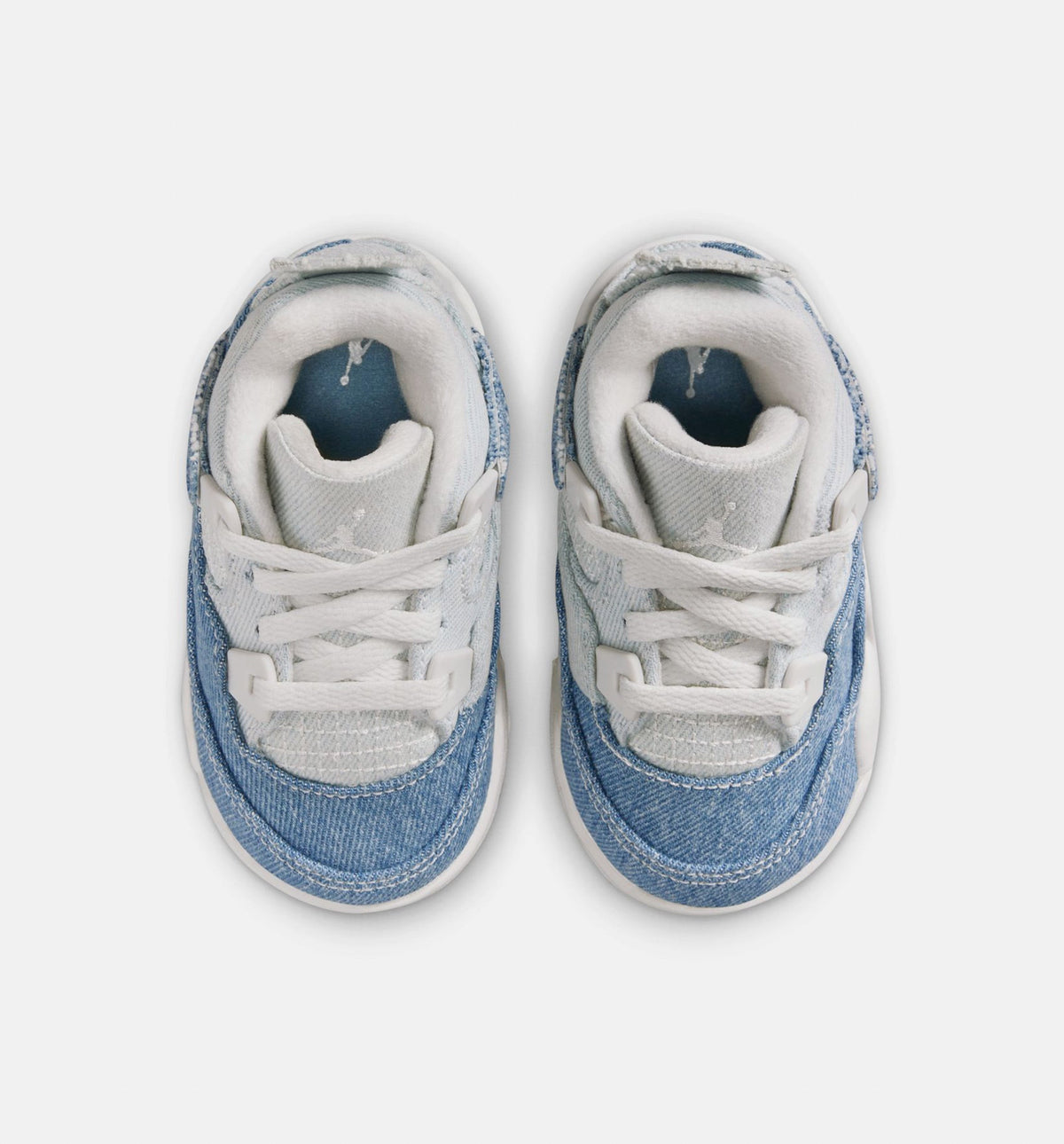 Air Jordan 4 Retro Worn Blue Infant & Toddler Lifestyle Shoe – Sail / Worn Blue / Metallic Gold