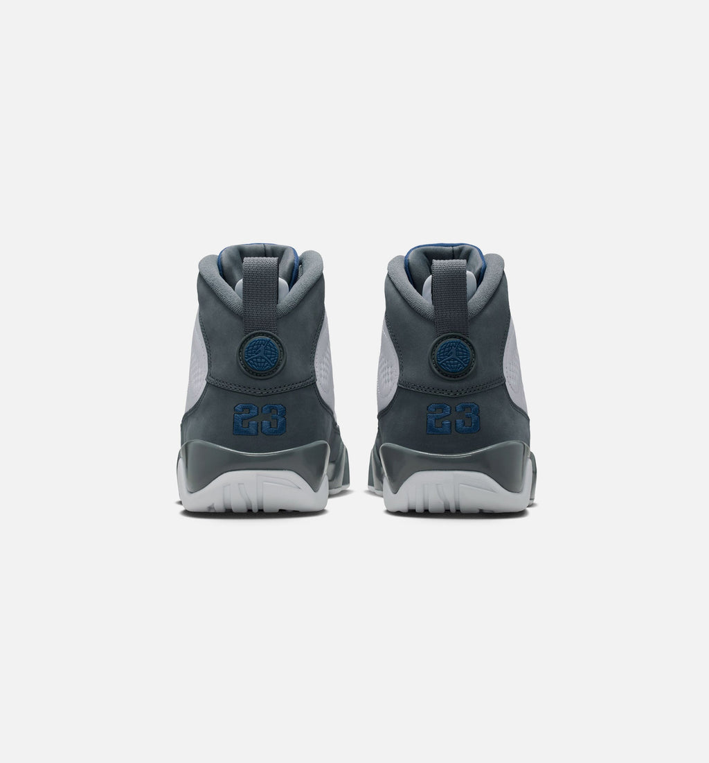 Air Jordan 9 Retro Flint Grey and French Blue Men's Lifestyle Shoe – White / French Blue / Flint Grey