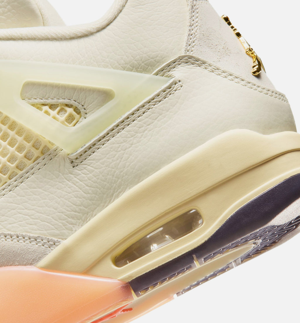 Air Jordan 4 Retro Birds of Paradise Women's Lifestyle Shoe – Coconut Milk / Metallic Gold / Muslin / Bright Mango / Sundial / Black