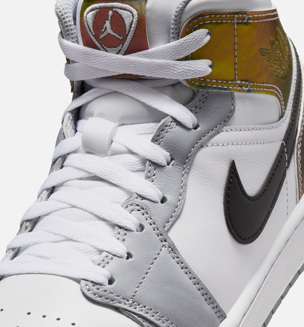 Air Jordan 1 Mid SE Men's Lifestyle Shoe – Black / White / Wolf Grey