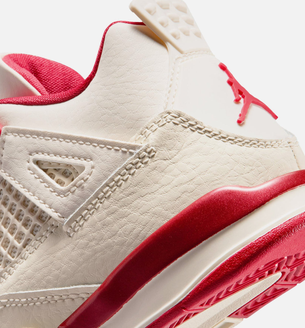Air Jordan 4 Retro Valentine's Day Preschool Lifestyle Shoe – Pale Ivory / Sierra Red / Tough Red