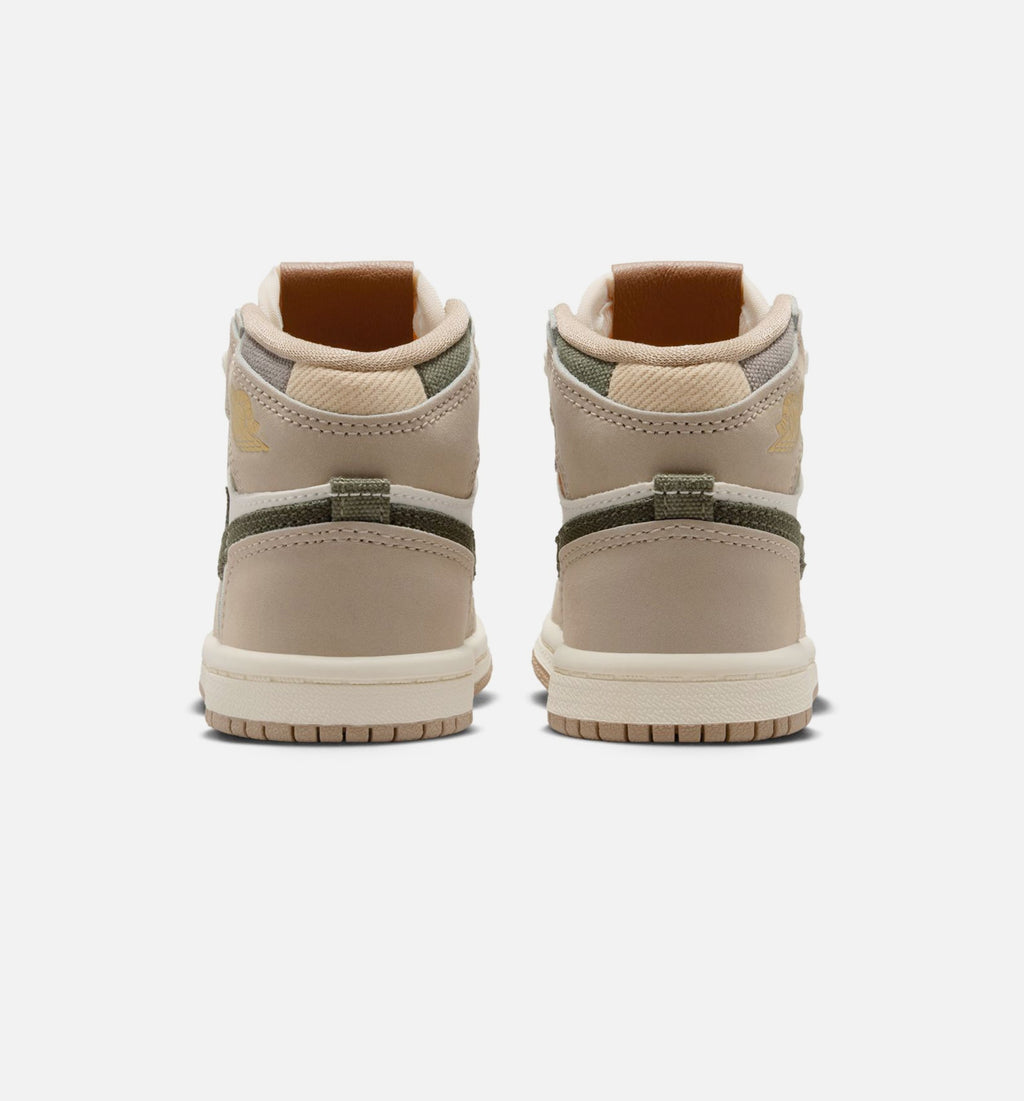Air Jordan 1 Retro High OG Khaki Infant & Toddler Lifestyle Shoe – Khaki / Sail / Coconut Milk / Cargo Khaki