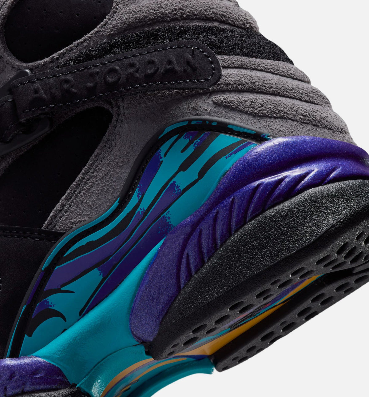 Air Jordan 8 Retro Aqua Grade School Lifestyle Shoe – Black / Multi-Color / Bright Concord