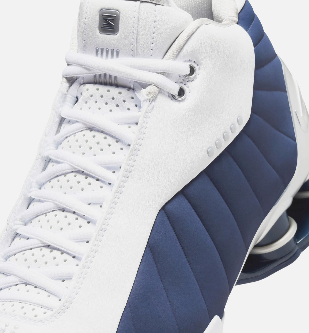 Nike Shox BB4 Olympic Men's Lifestyle Shoe – White / Midnight Navy / Metallic Silver