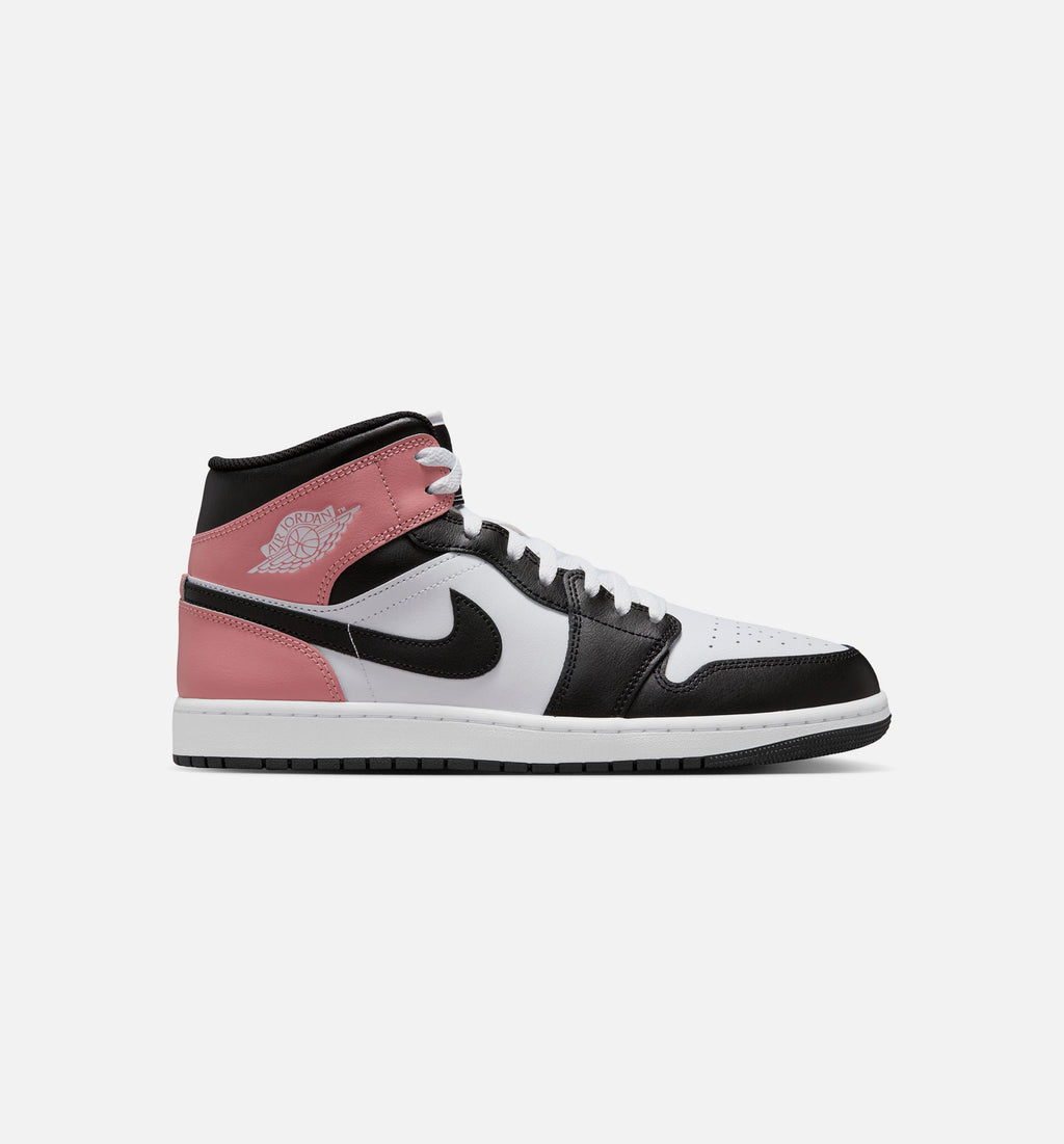 Air Jordan 1 Mid Men's Lifestyle Shoe – White / Rust Pink / Black