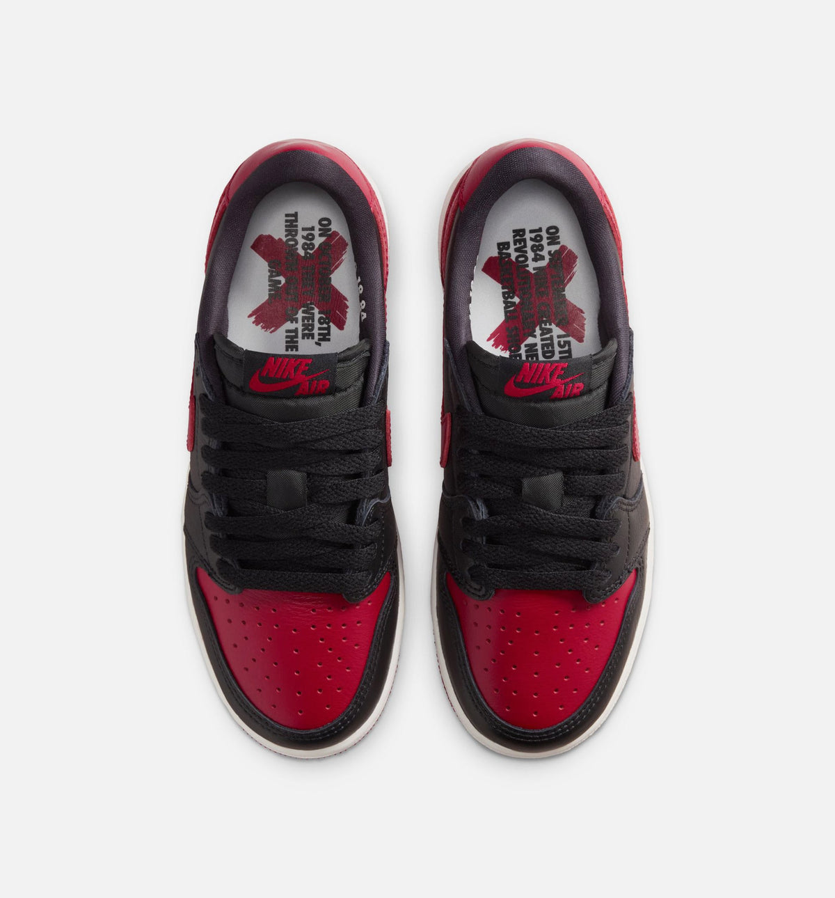 Air Jordan 1 Retro Low OG Banned Grade School Lifestyle Shoe – Black / Varsity Red / Summit White
