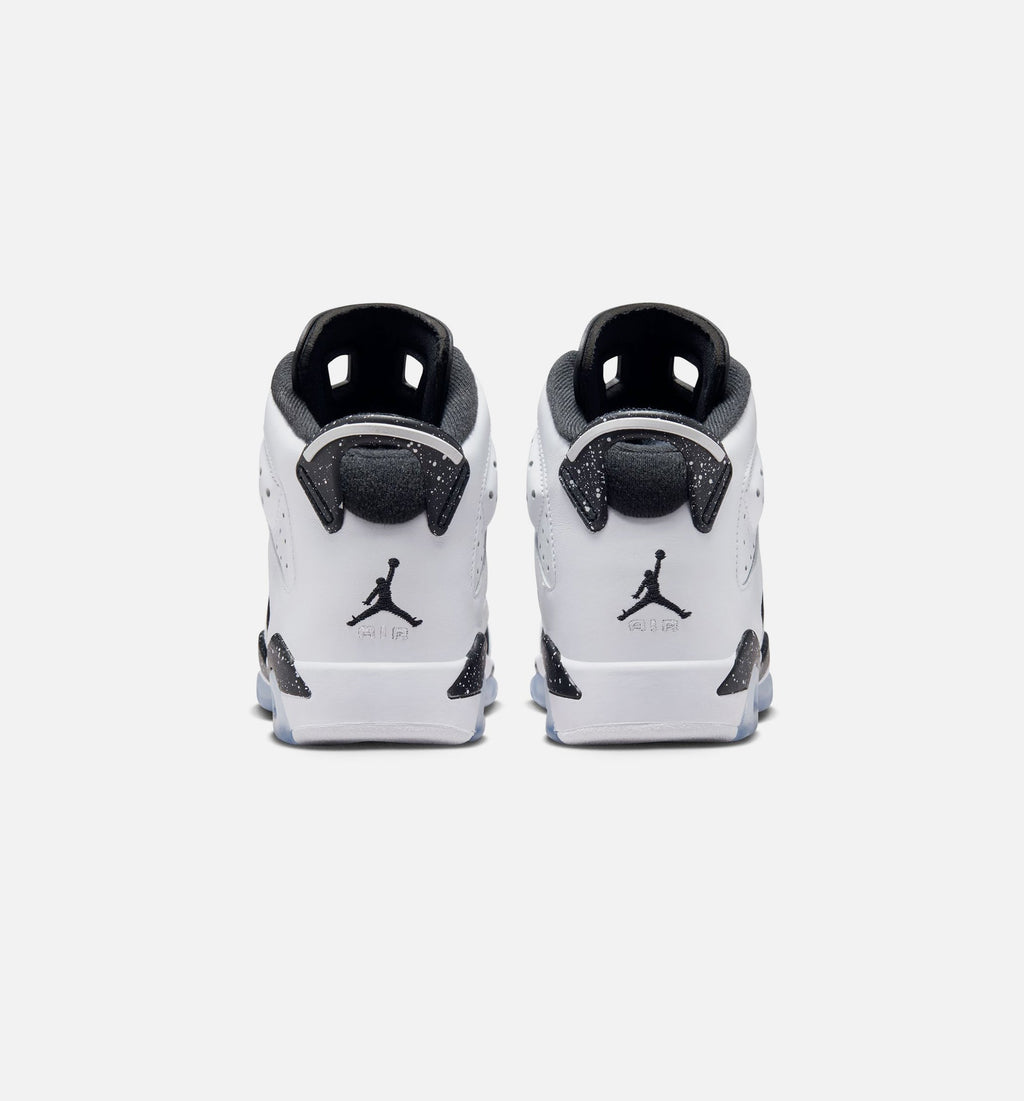Air Jordan 6 Retro Black and White Grade School Lifestyle Shoe – Black / White