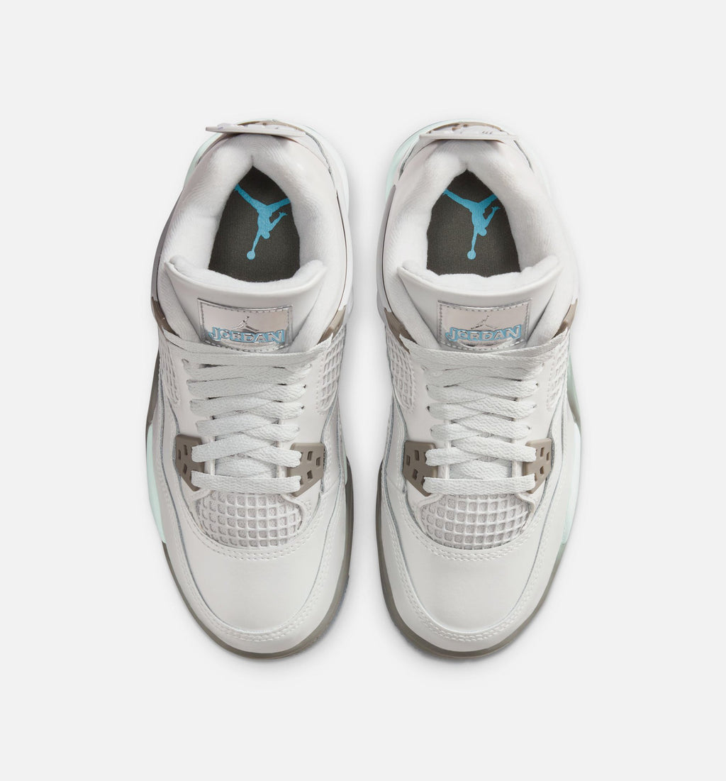 Air Jordan 4 Retro Blue Chill Grade School Lifestyle Shoe – Photon Dust / Blue Chill / Flat Pewter / White / Blue Tint