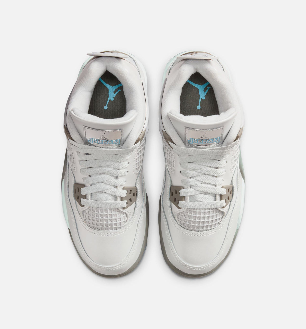 Air Jordan 4 Retro Blue Chill Grade School Lifestyle Shoe – Photon Dust / Blue Chill / Flat Pewter / White / Blue Tint