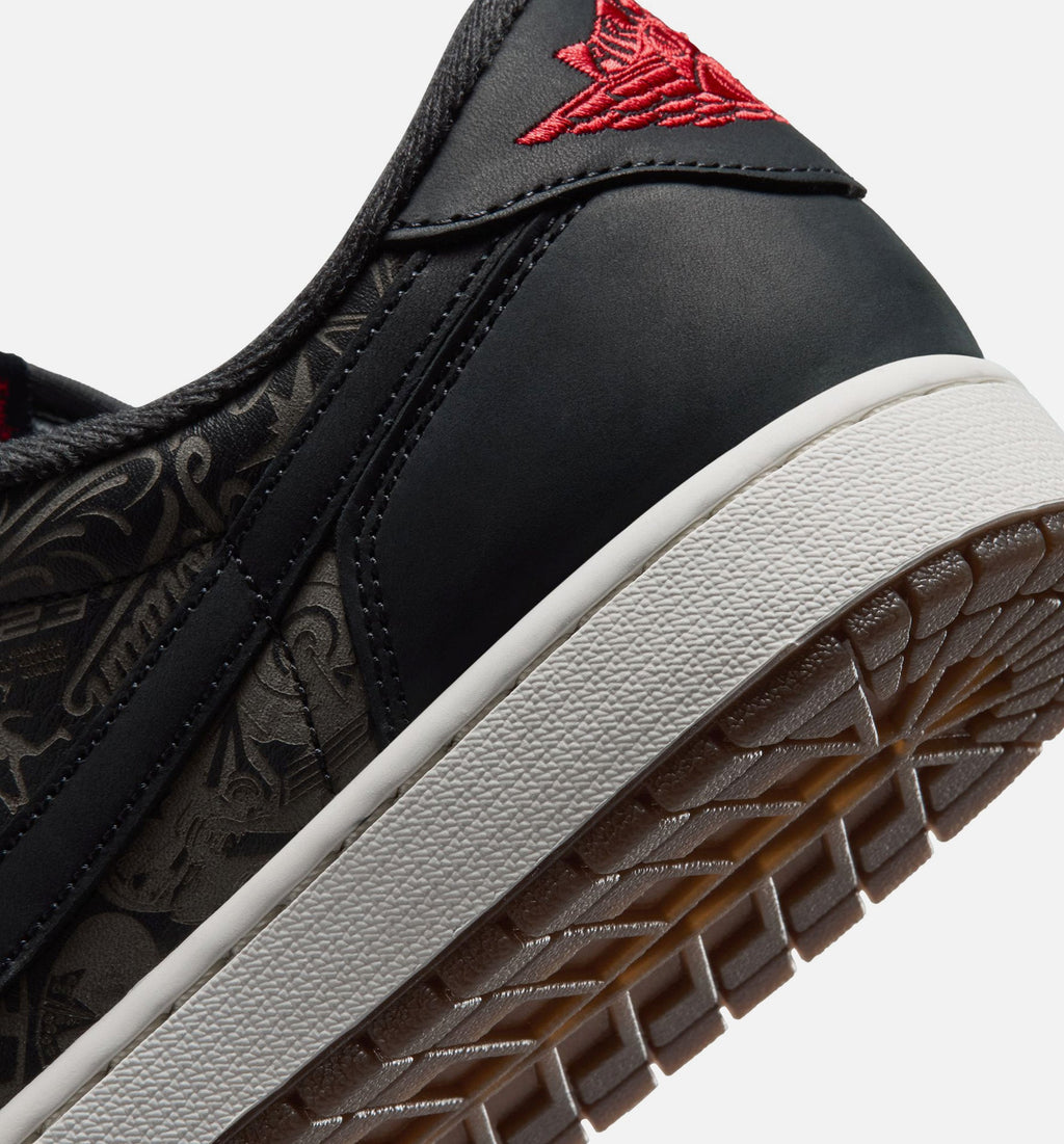 Air Jordan 1 Retro Low OG Laser Black and Varsity Red Men's Lifestyle Shoe – Black / Varsity Red / Summit White