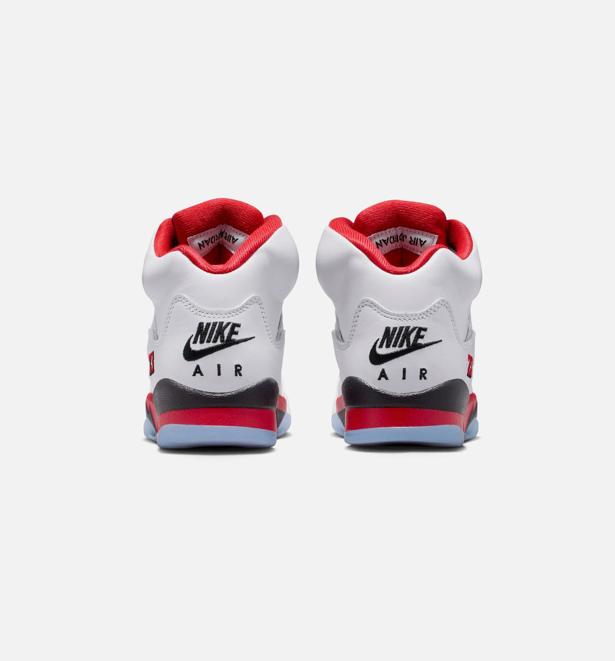 Air Jordan 5 Retro Fire Red Grade School Lifestyle Shoe – White / Fire Red / Black