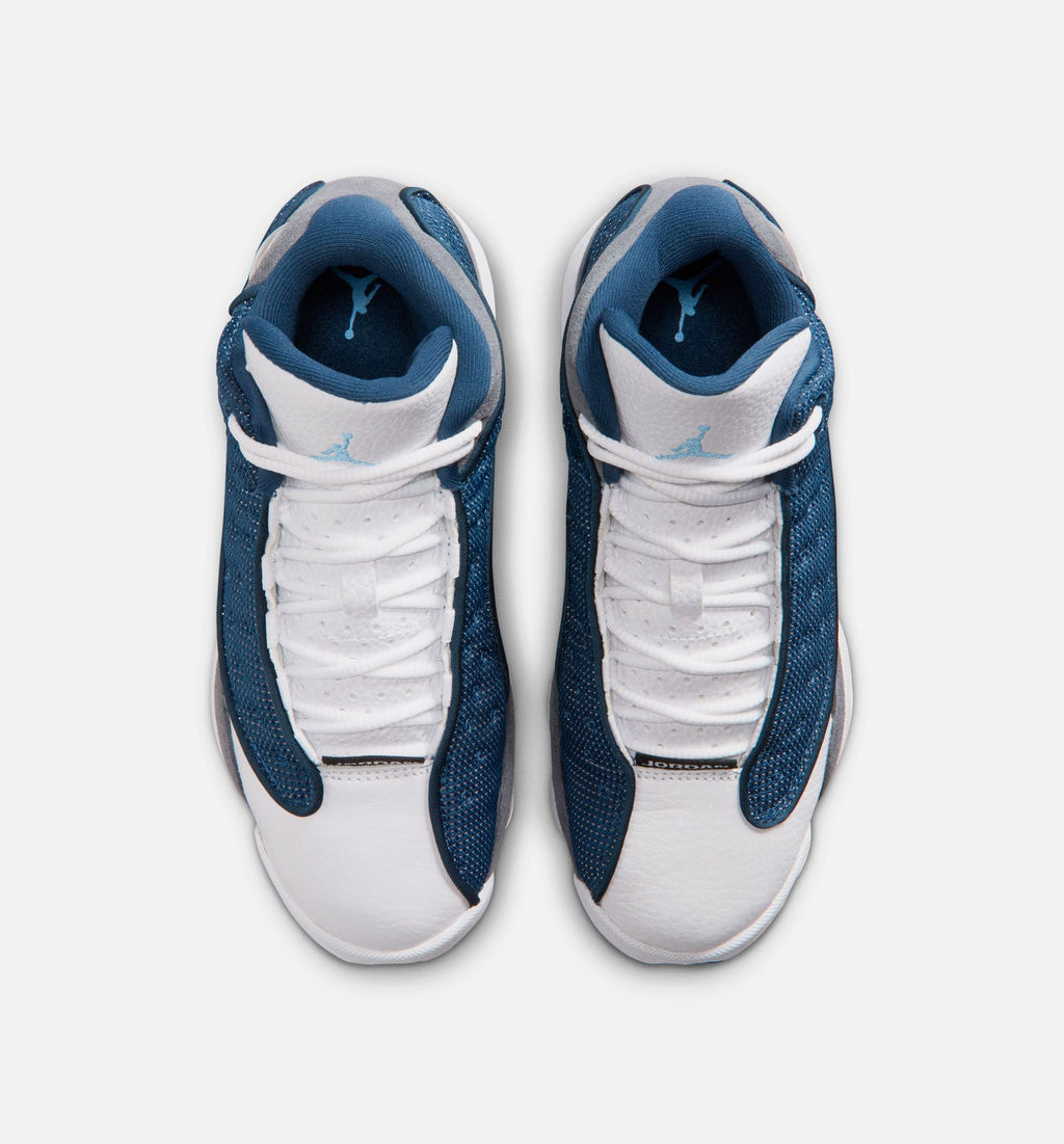Air Jordan 13 Retro Navy and Flint Grey Grade School Lifestyle Shoe – Navy / University Blue / Flint Grey / White