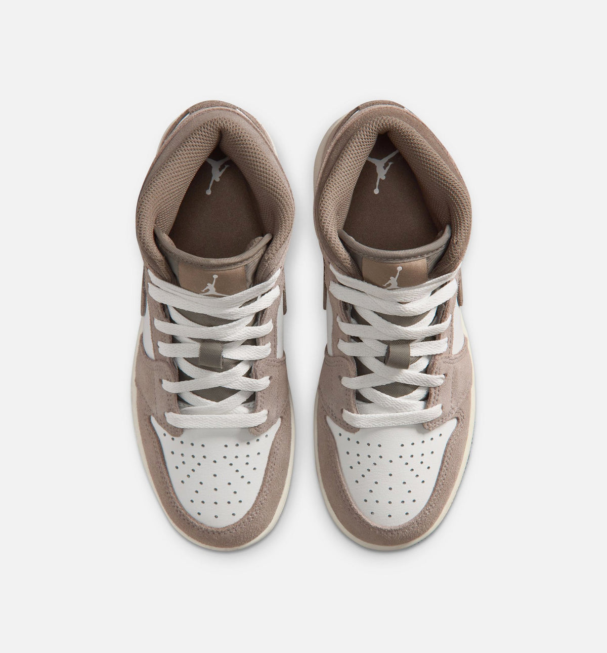 Air Jordan 1 Mid Grade School Lifestyle Shoe – Enigma Stone / Olive Grey / Summit White