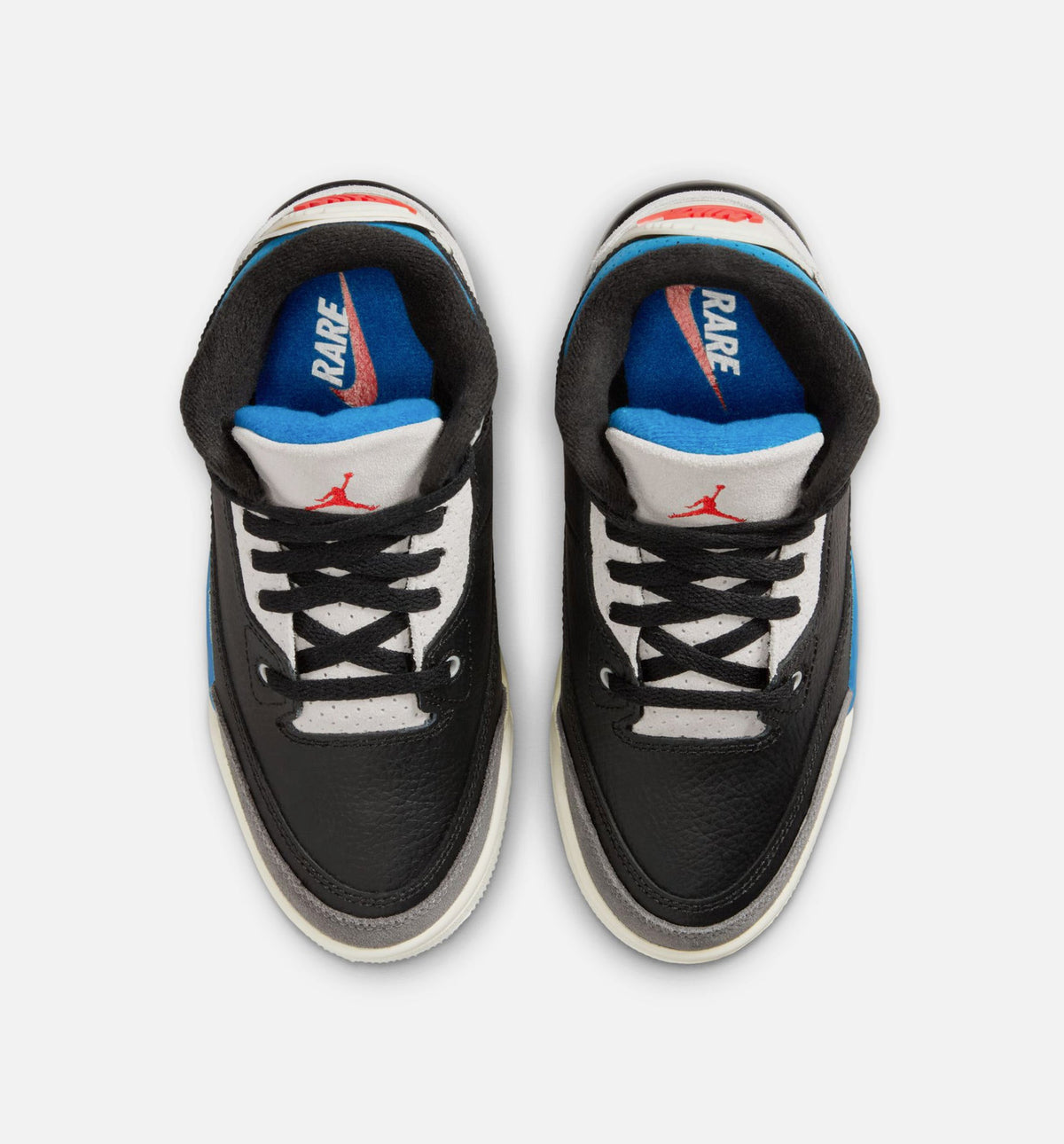 Air Jordan 3 Retro OG Rare Air Preschool Lifestyle Shoe – Black / Chile Red / Neutral Grey