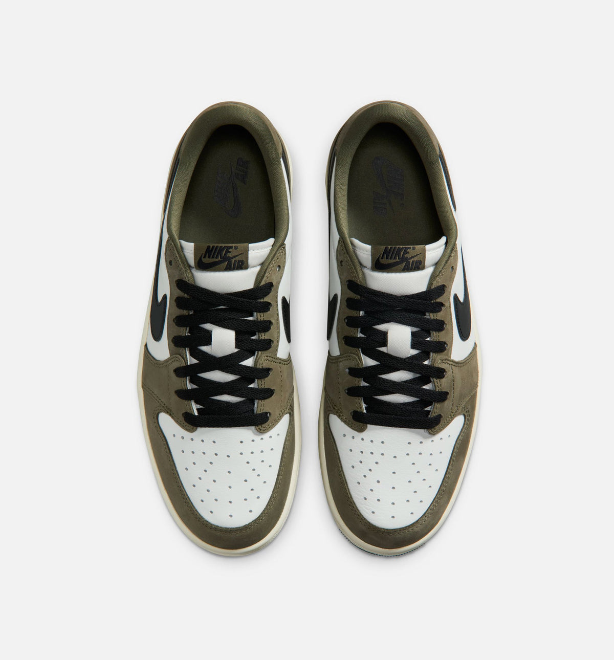 Air Jordan 1 Low OG Men's Lifestyle Shoe – Medium Olive / Black / Summit White / Sail