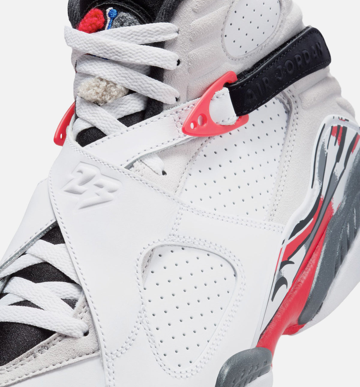 Air Jordan 8 Retro White and True Red Men's Lifestyle Shoe – White / Black / True Red