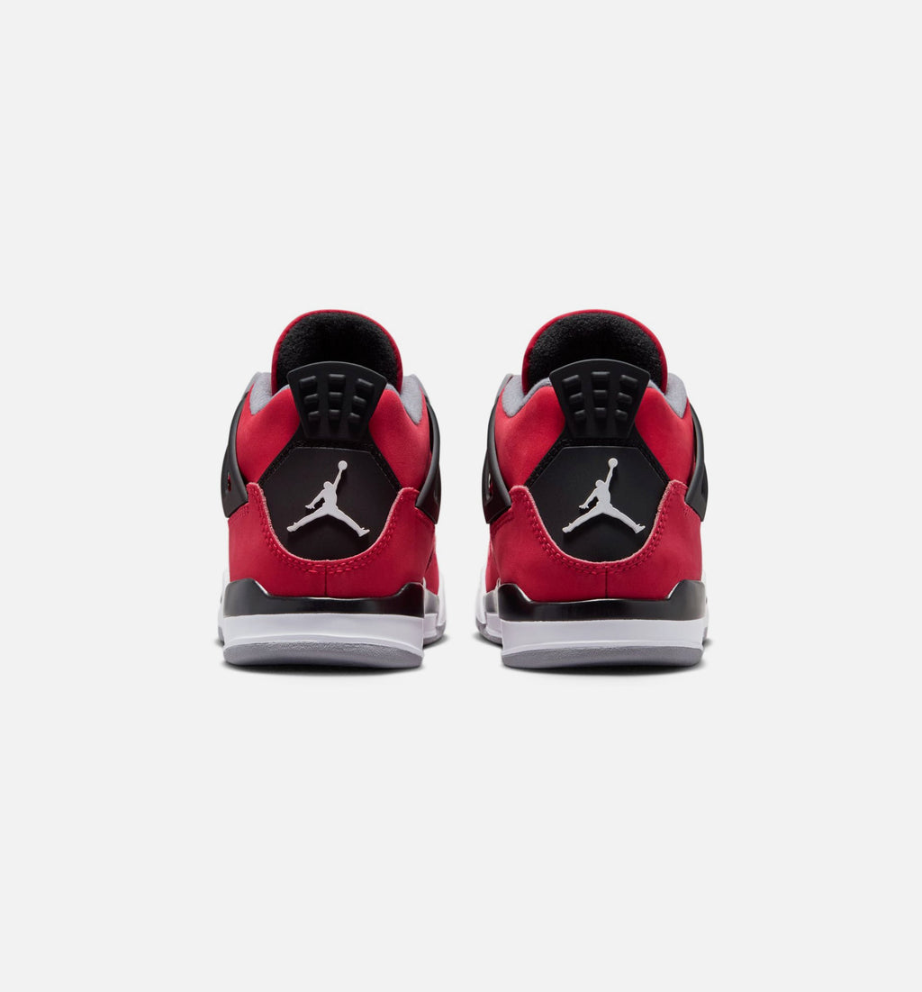 Air Jordan 4 Retro Toro Bravo Preschool Lifestyle Shoe – Fire Red / White / Black / Cement Grey
